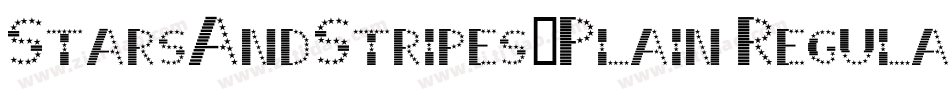 StarsAndStripes-Plain Regular字体转换